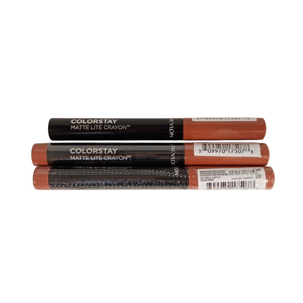 (3) Revlon Colorstay Matte Lite Crayon 0.049 oz Each 001 -‎ Tread Lightly - NEW